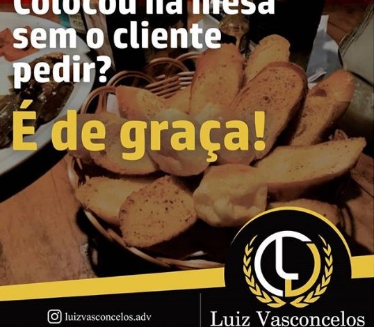 COLOCOU NA MESA SEM O CLIENTE PEDIR. É DE GRAÇA!